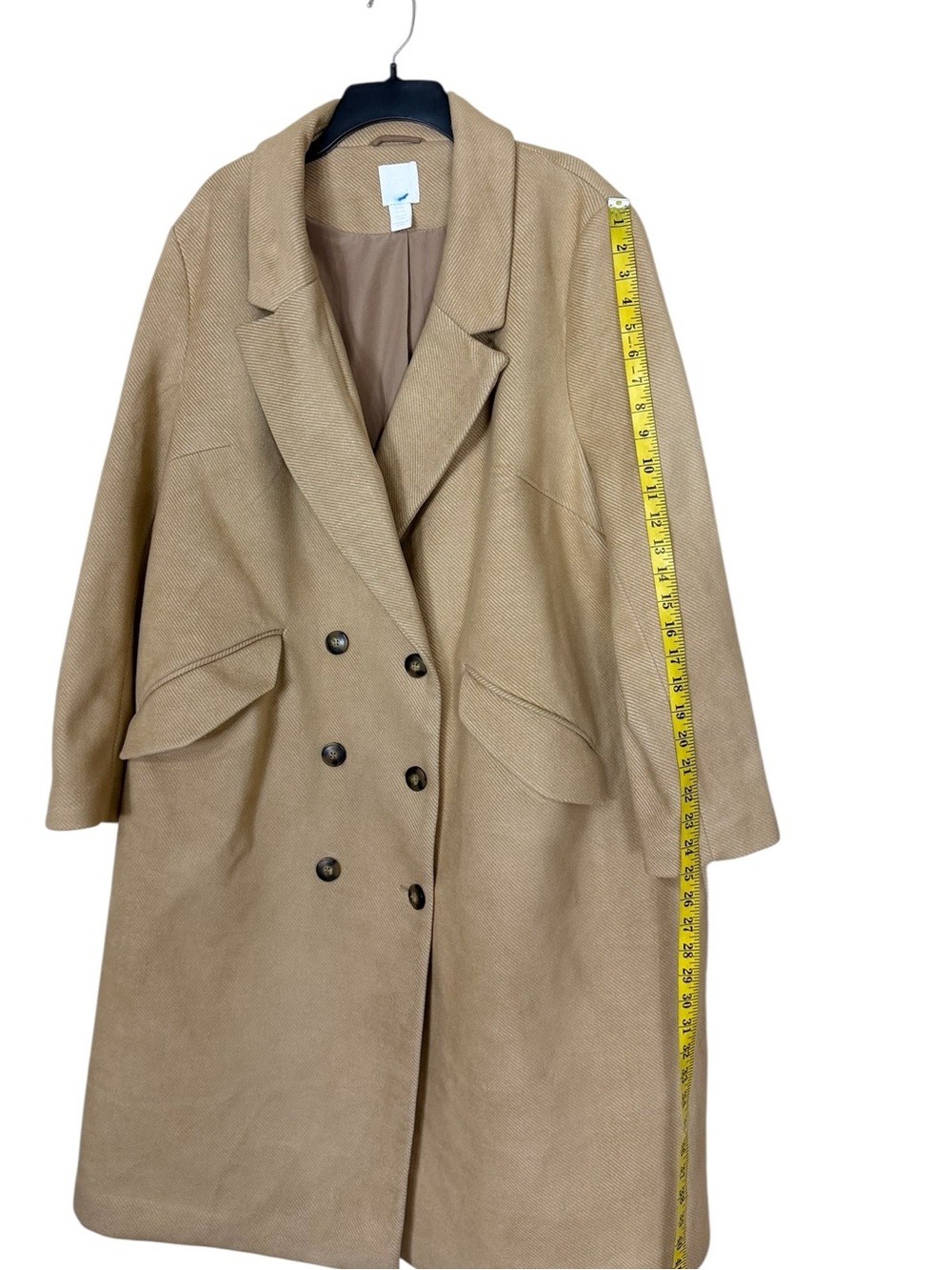 H&M Double-Breasted Camel Wool Coat - Picture 6 of 13